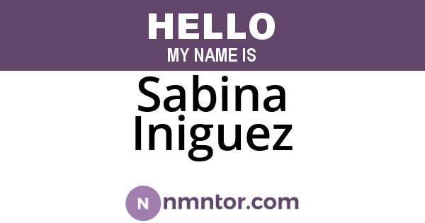 Sabina Iniguez