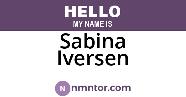 Sabina Iversen