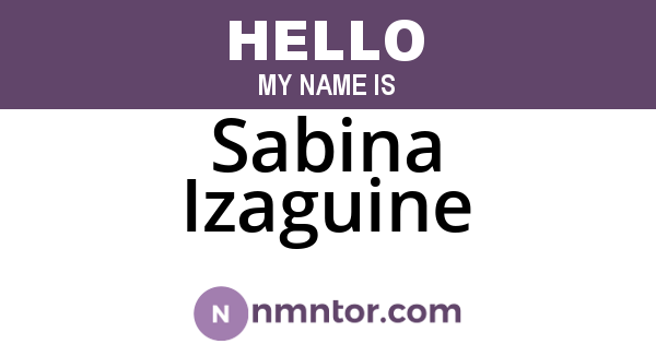 Sabina Izaguine