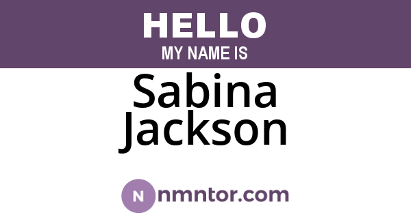Sabina Jackson