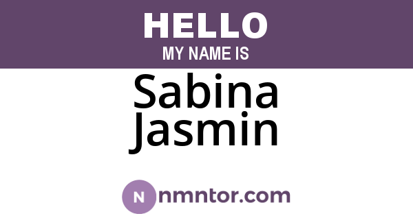 Sabina Jasmin