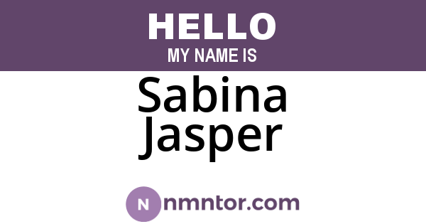 Sabina Jasper