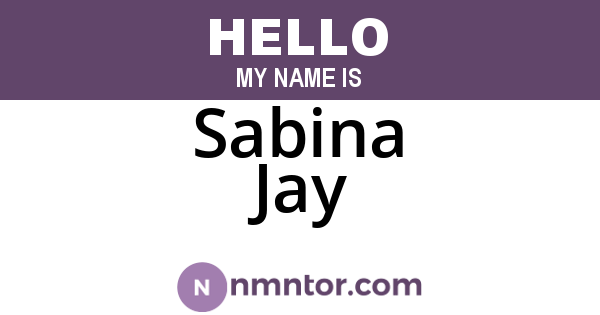 Sabina Jay