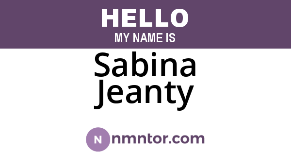 Sabina Jeanty