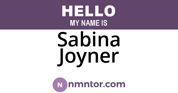 Sabina Joyner