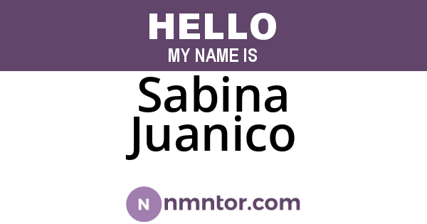 Sabina Juanico
