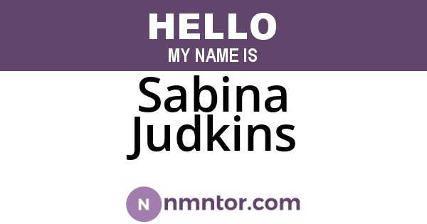 Sabina Judkins
