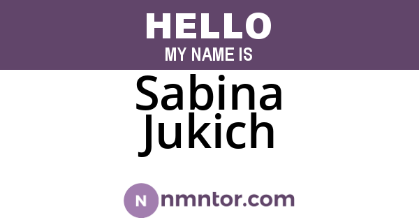 Sabina Jukich