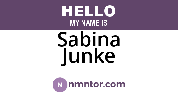 Sabina Junke