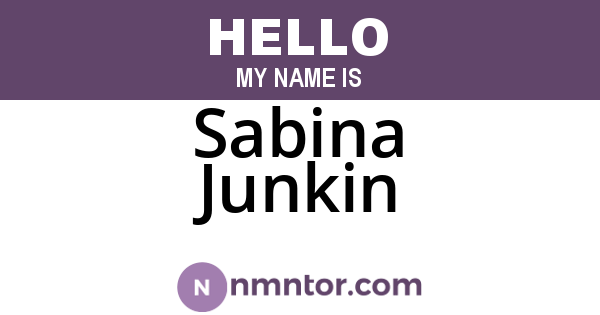 Sabina Junkin
