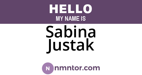 Sabina Justak