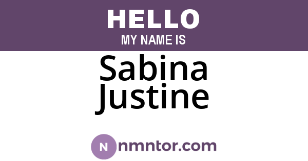 Sabina Justine