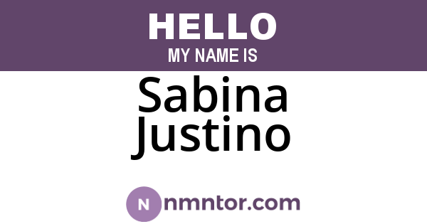 Sabina Justino
