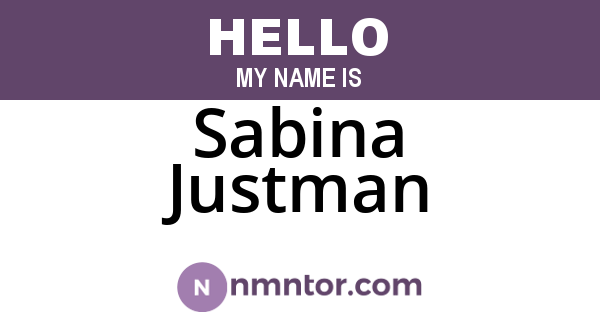 Sabina Justman