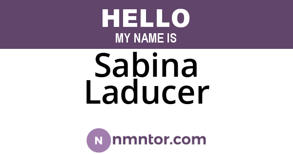 Sabina Laducer