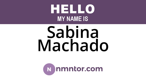 Sabina Machado