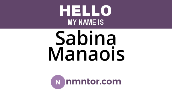 Sabina Manaois