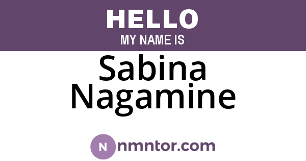 Sabina Nagamine