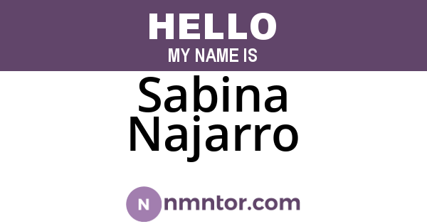 Sabina Najarro