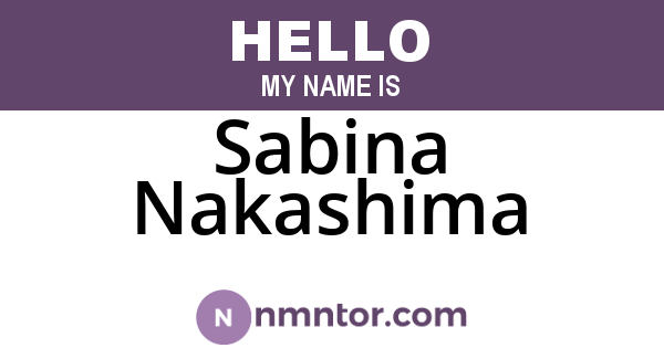 Sabina Nakashima