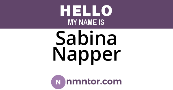 Sabina Napper