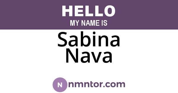 Sabina Nava