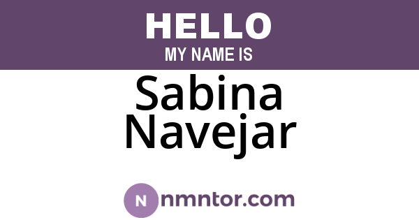 Sabina Navejar