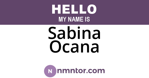 Sabina Ocana