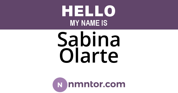 Sabina Olarte
