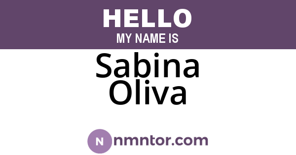 Sabina Oliva