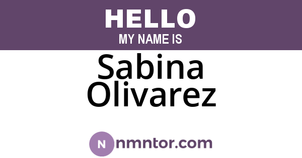 Sabina Olivarez