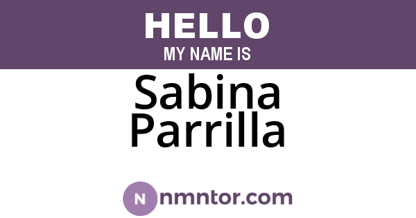 Sabina Parrilla