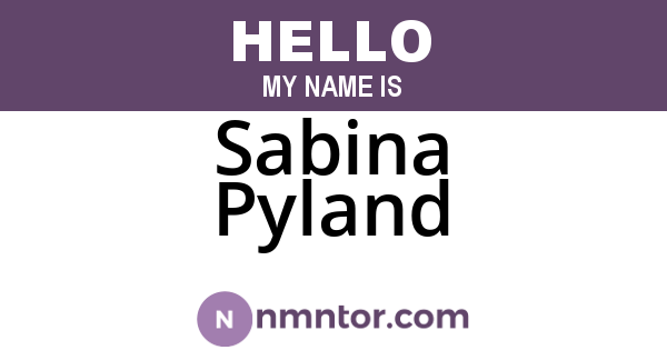 Sabina Pyland