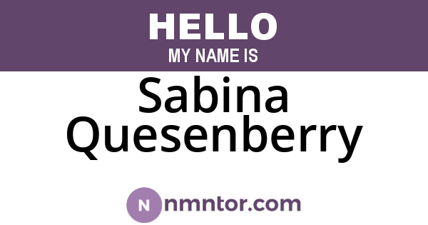 Sabina Quesenberry