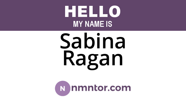 Sabina Ragan