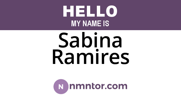 Sabina Ramires