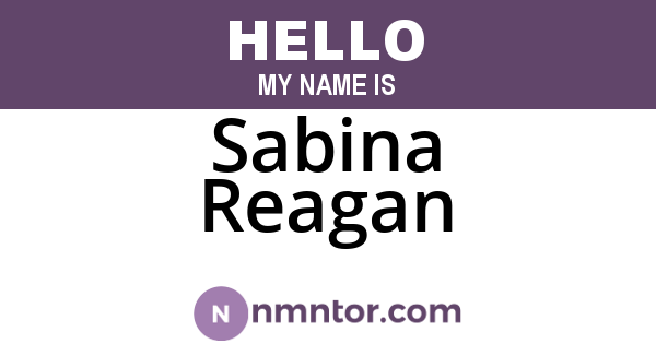 Sabina Reagan