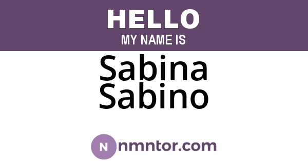 Sabina Sabino