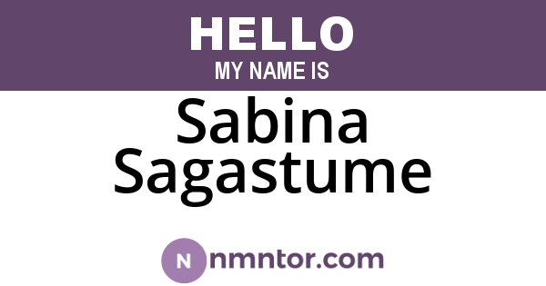 Sabina Sagastume