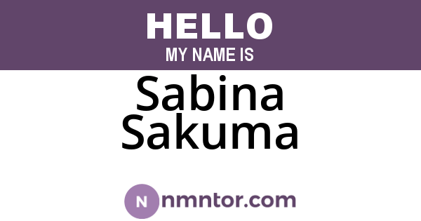 Sabina Sakuma