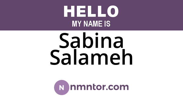 Sabina Salameh