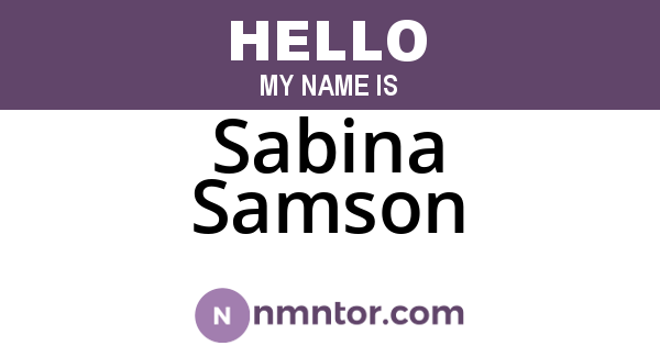 Sabina Samson