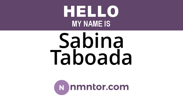 Sabina Taboada