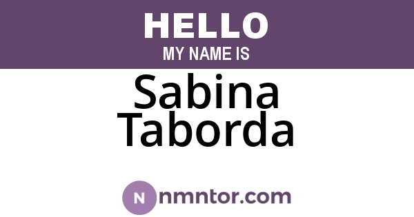 Sabina Taborda