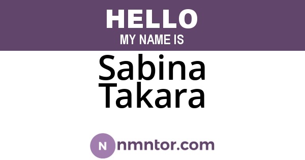 Sabina Takara