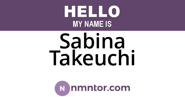 Sabina Takeuchi