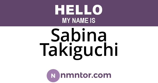 Sabina Takiguchi