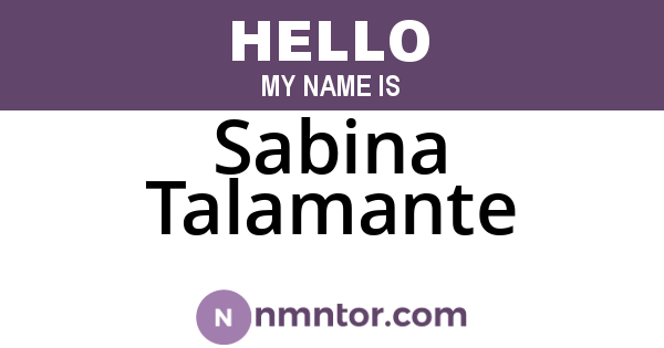 Sabina Talamante