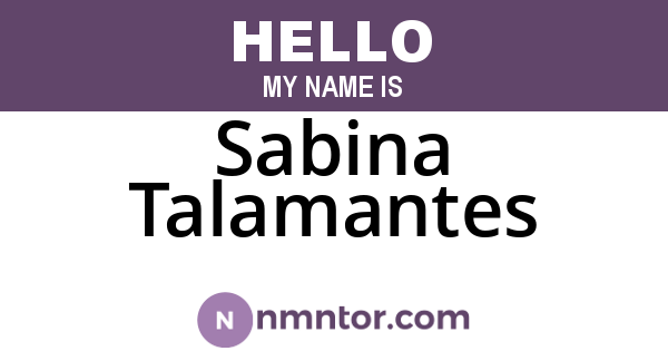 Sabina Talamantes