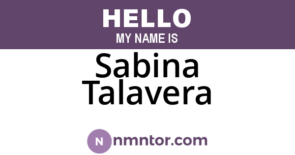 Sabina Talavera